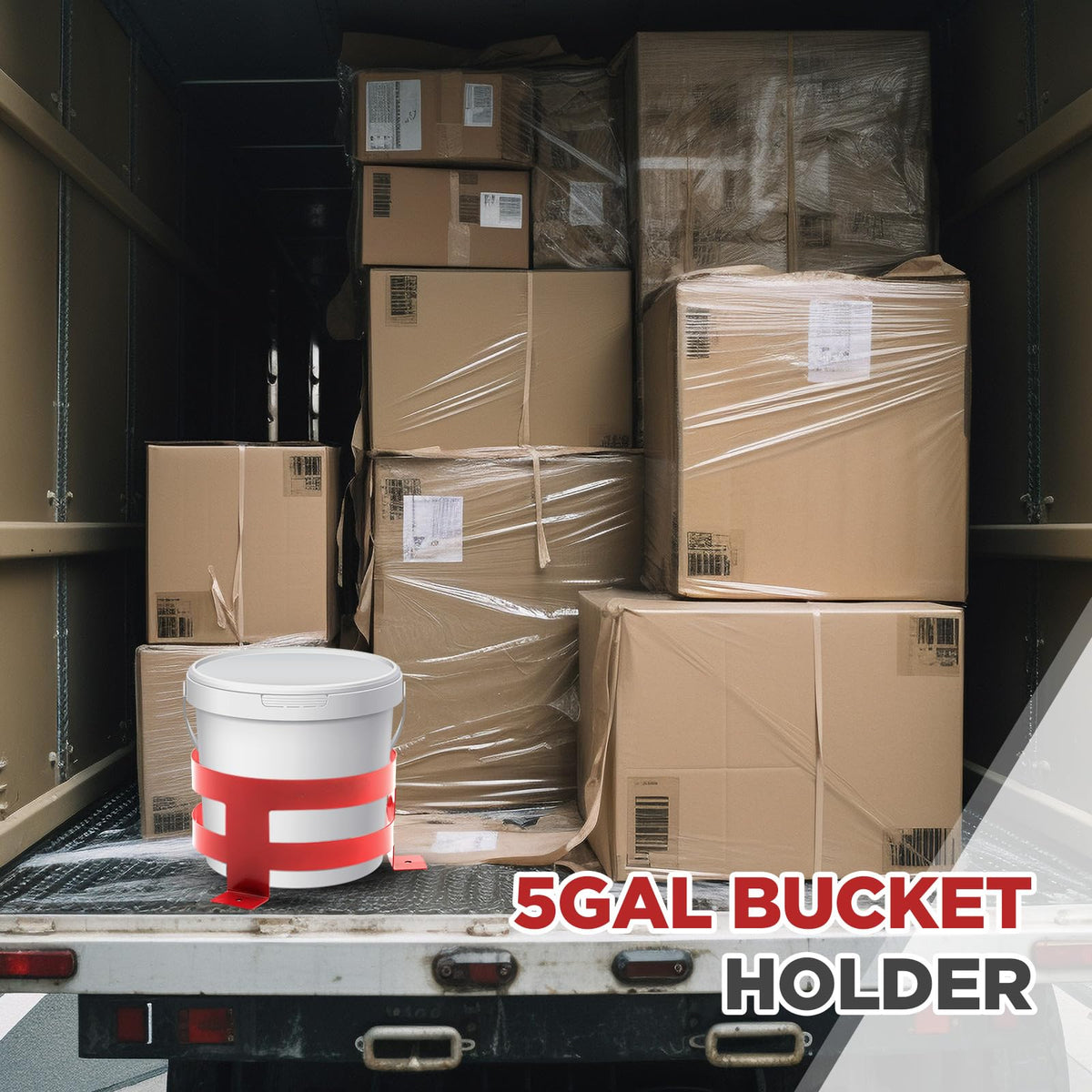 2 Pcs 5 Gallon Red Bucket Holder Mount W410