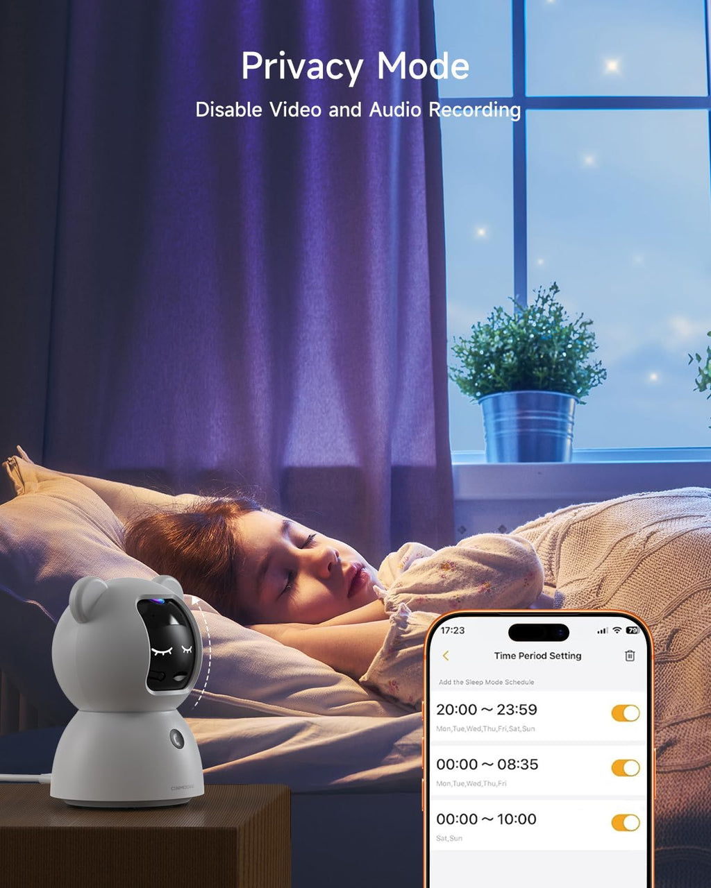 2 Pack 2.5K Indoor Security Cameras with Pan Tilt Night Vision 2-Way Audio Y892