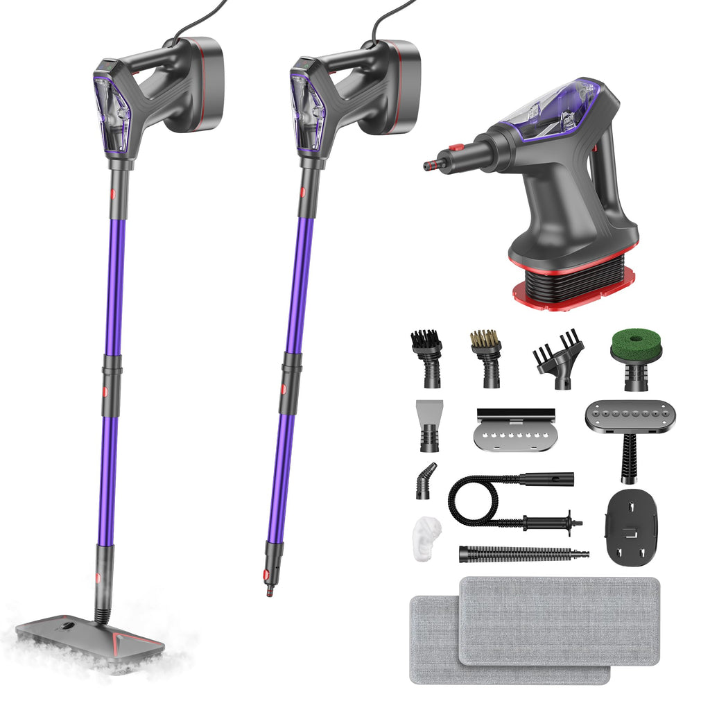 Heavy Duty All-in-One Steam Mop with Detachable Handheld Steamer L63363