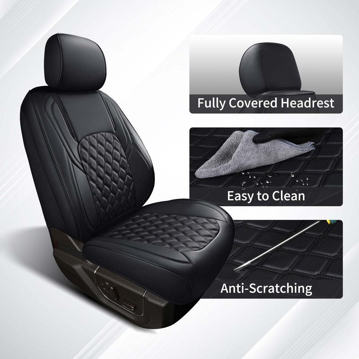 Leather Full Set Pickup Truck Seat Covers H327