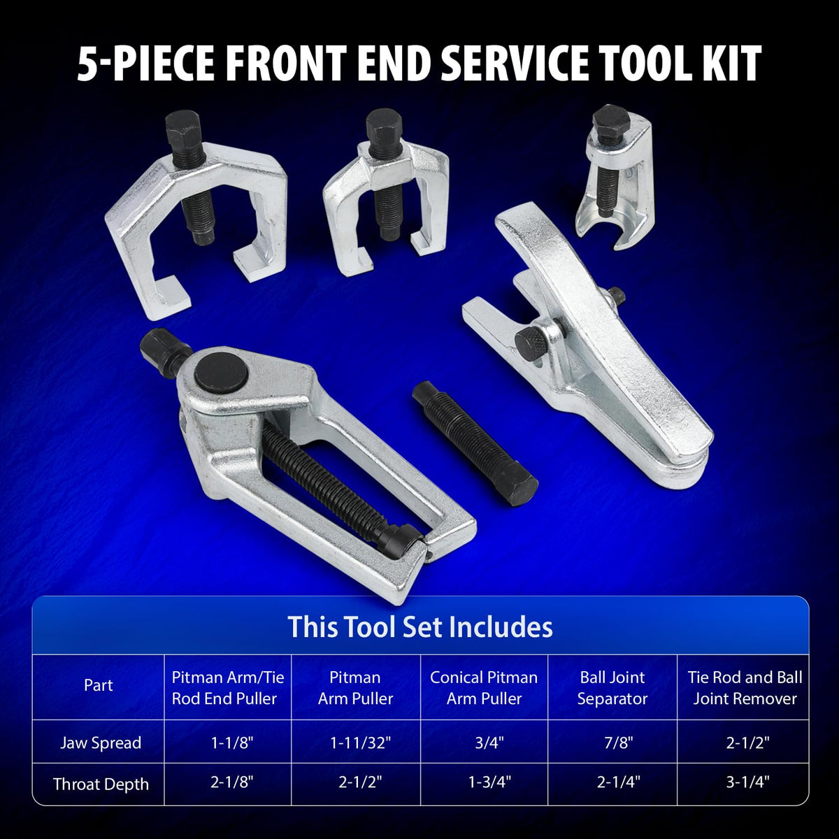 5pc Ball Joint Separator and Removal Tool Set W47506