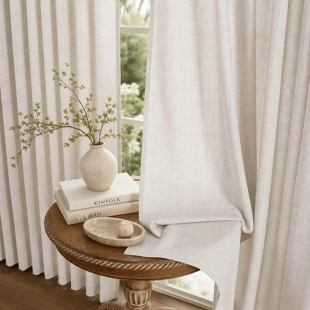 Extra Wide Pinch Pleated Curtains 90 Inches Long 2 Panels Set B865176