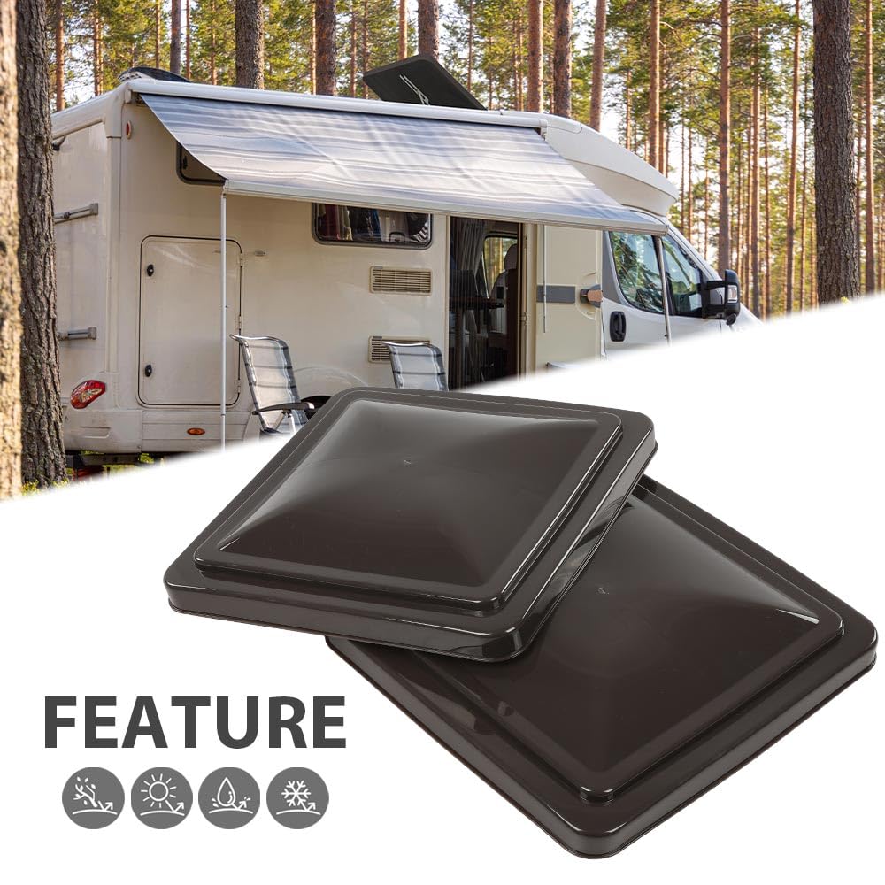 14" x 14" RV Roof Vent Cover Replacement Lid Smoke 2 PCS C22812