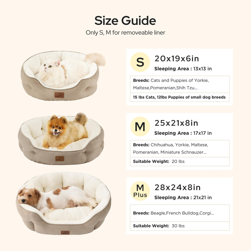 Small Washable Round Dog Bed L2572