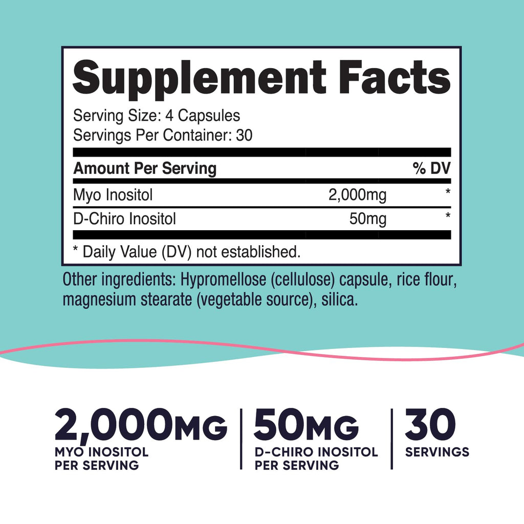 120 Capsules GMO-Free Inositol M395976