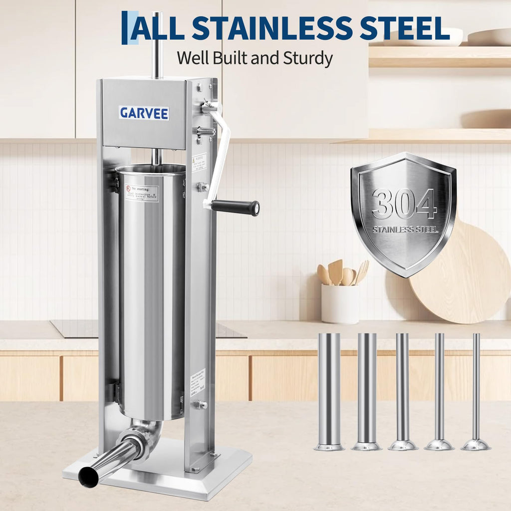 7L Stainless Steel Manual Sausage Stuffer I1140