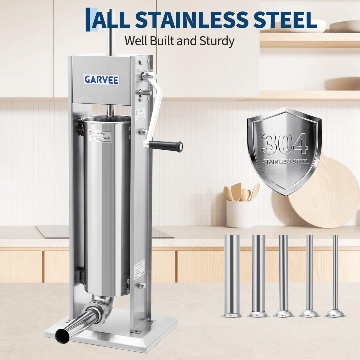 7L Stainless Steel Manual Sausage Stuffer I1140