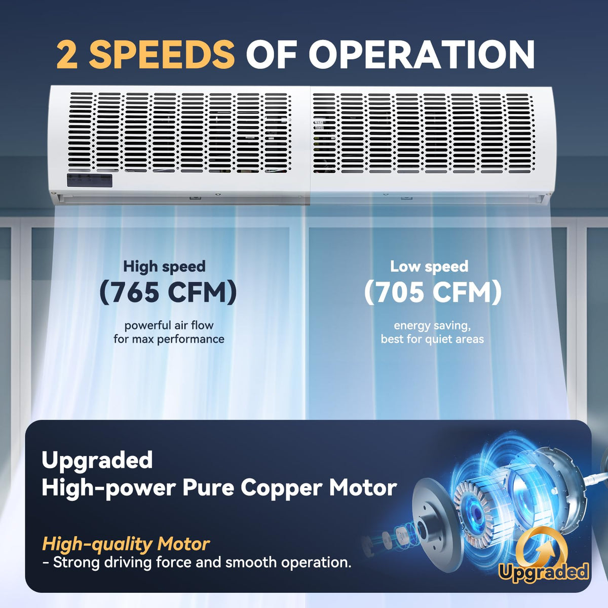 36'' Air Curtain with Remote Control 110V D197356