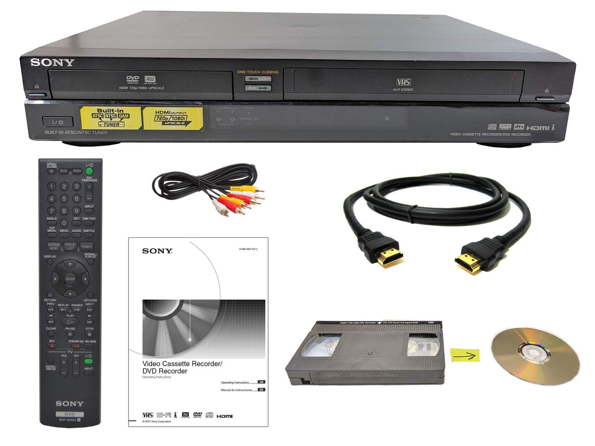 VHS to DVD Recorder VCR Combo with Remote R12720