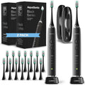 Black Electric Toothbrush with 8 Brush Heads & Travel Case R465407