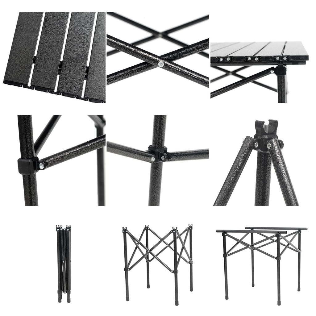 Portable Aluminum Folding Camping Table with Carry Bag C727694