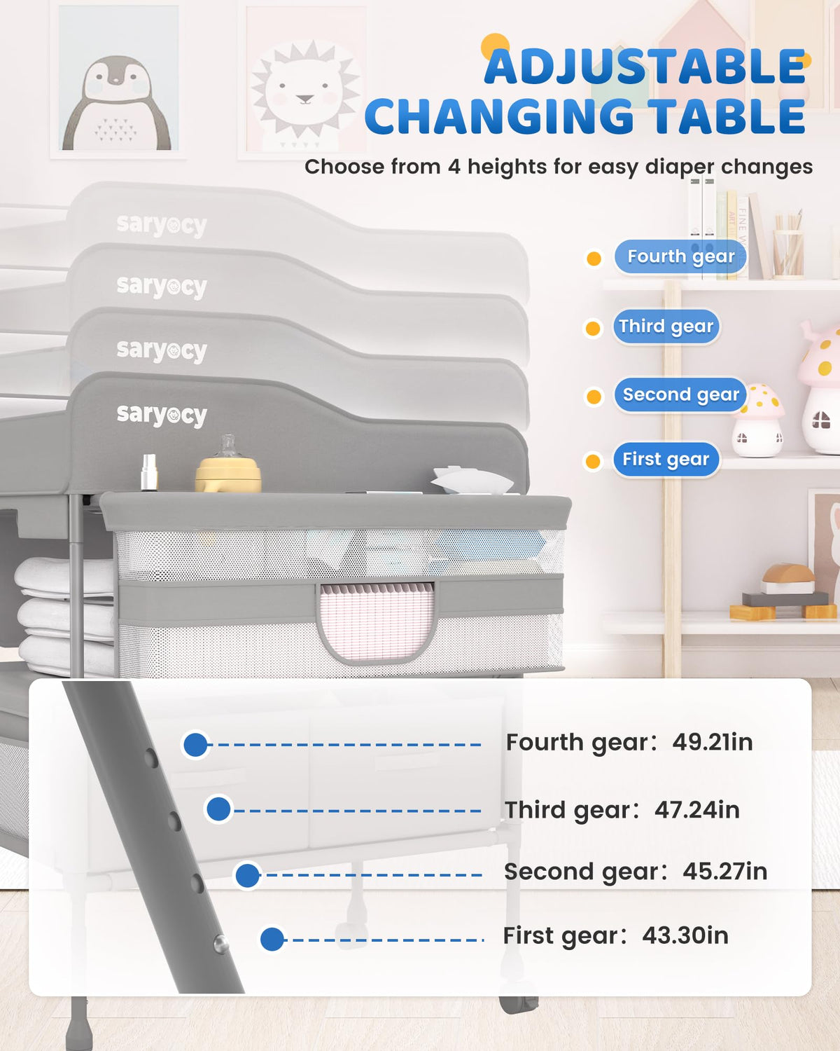 Mobile Folding Baby Changing Table I865630