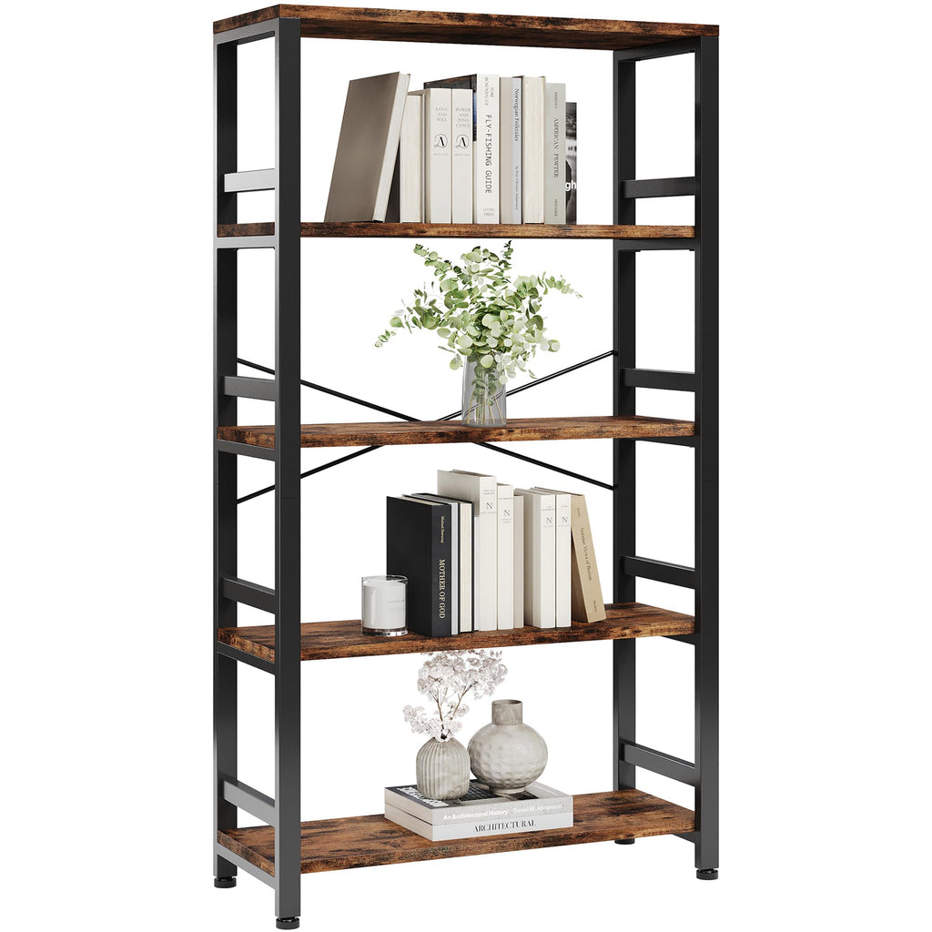 31.5" 5-Tier Industrial Bookshelf O24641