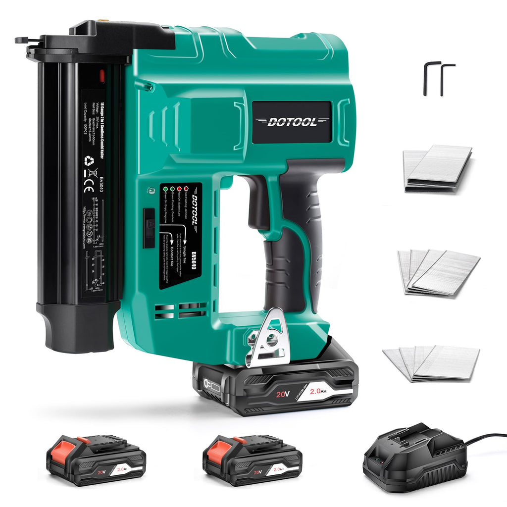 20V Cordless Brad Nailer Kit 2 in 1 Electric Nail Gun E5567