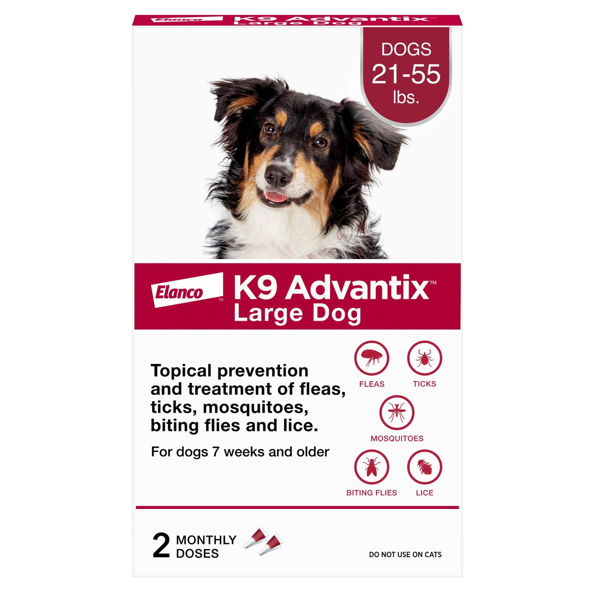 Flea Tick Mosquito Prevention for Dogs 21-55 lbs L10220