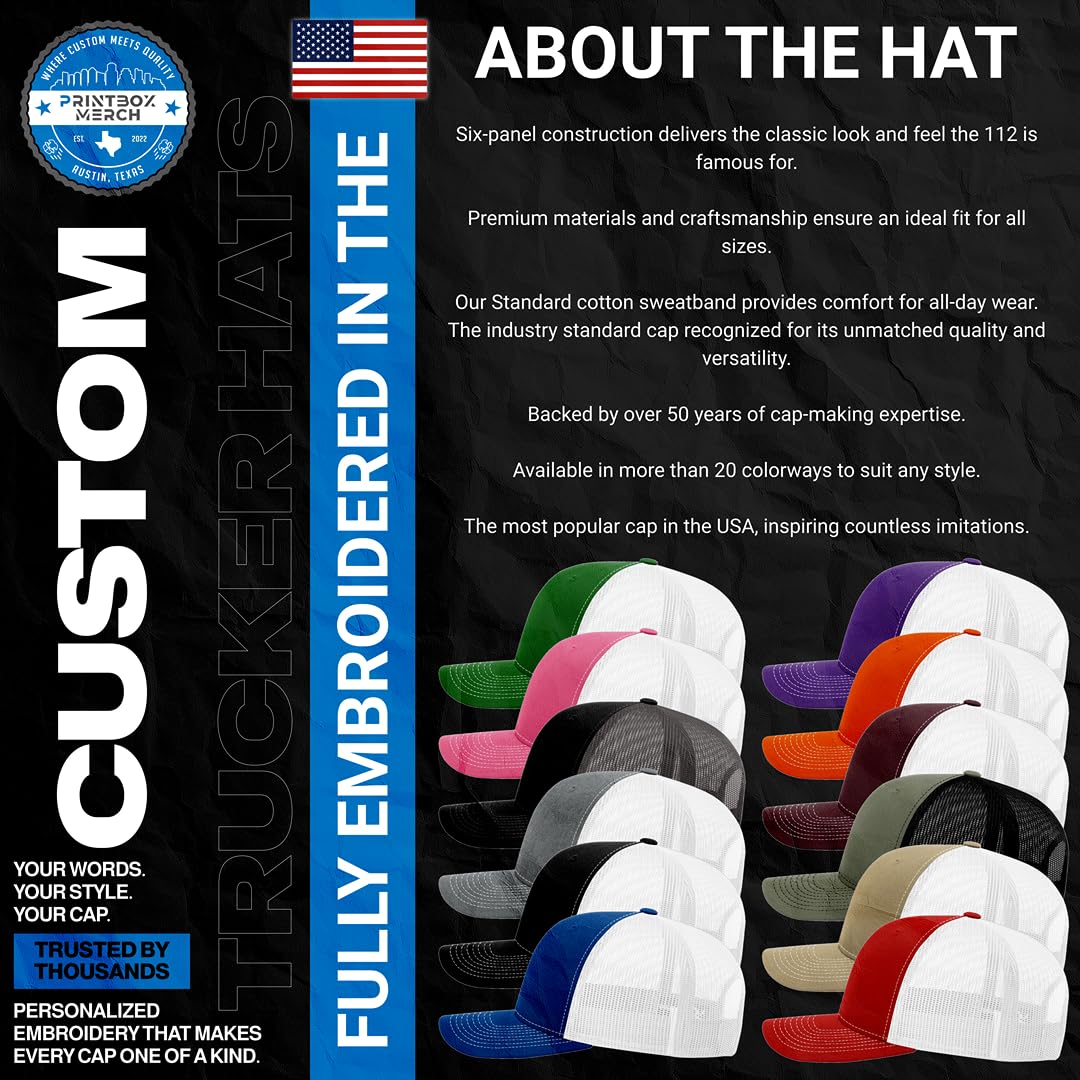 Custom Embroidered Adjustable Snapback Trucker Cap Black T95454