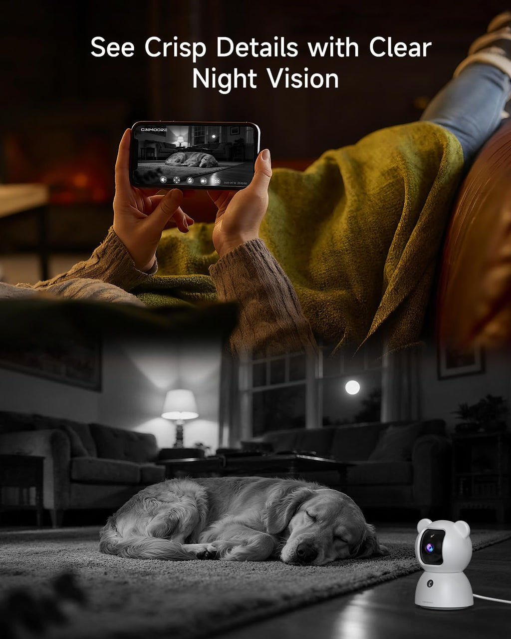 2 Pack 2.5K Indoor Security Cameras with Pan Tilt Night Vision 2-Way Audio Y892