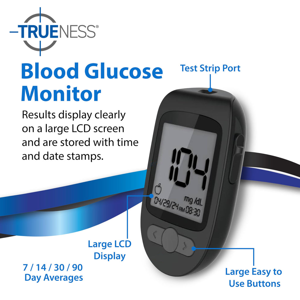 Blood Glucose Meter Kit with Testing Supplies P91886