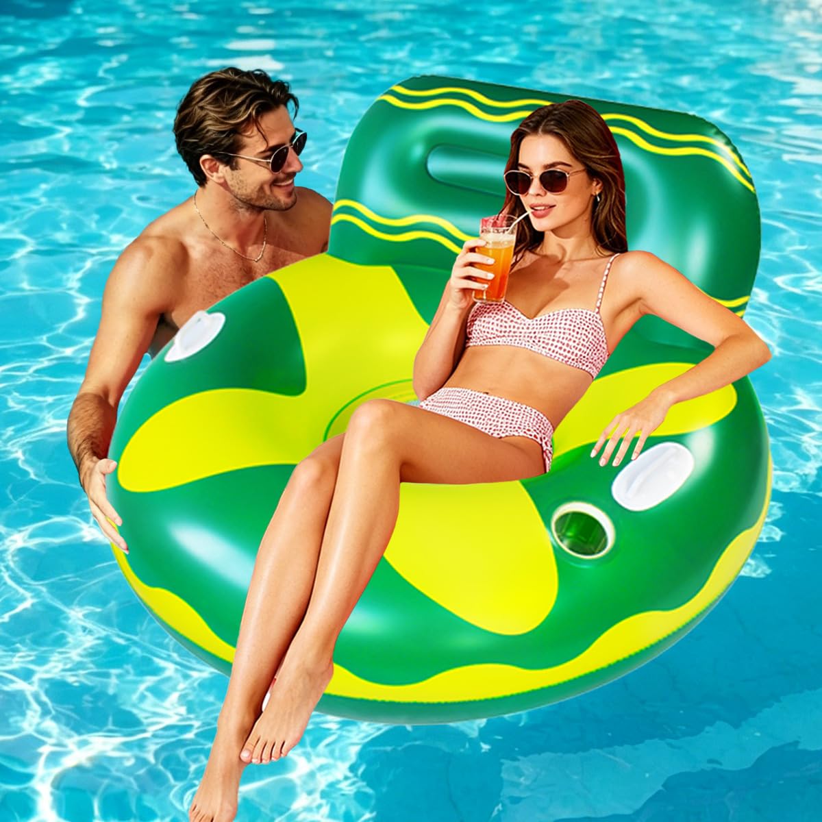 Pool Lounger Float with Cup Holder G695775