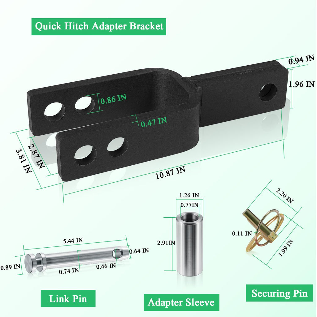 Quick Hitch Adapter with Adapter Sleeve Category 1 X601