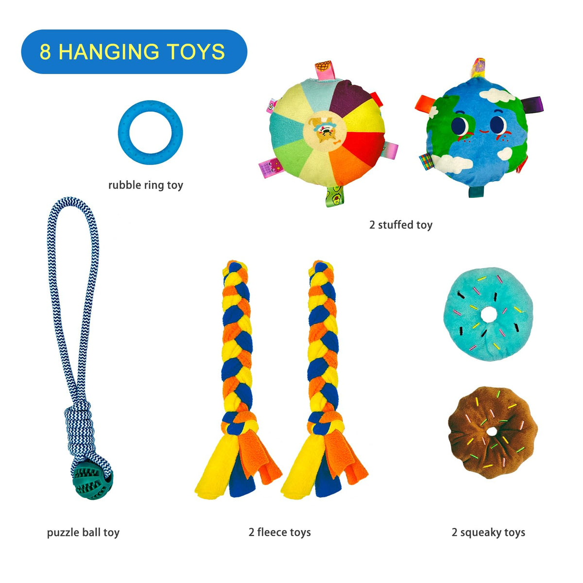 Puppy Play Gym with 8 Hanging Toys D596191