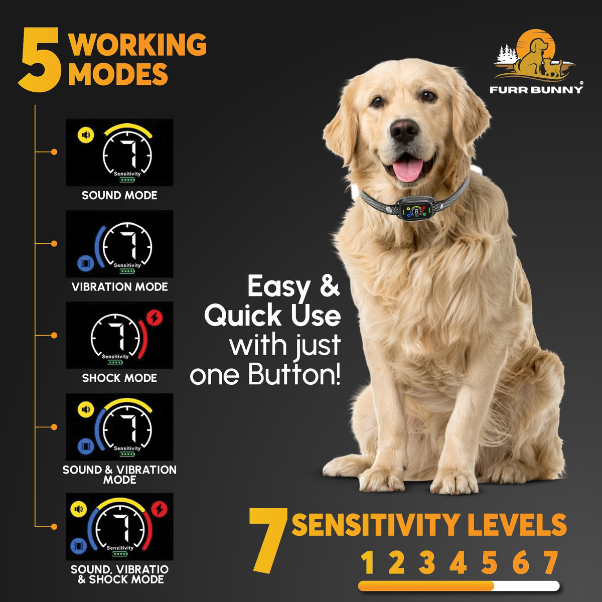 Dog Bark Collar for Medium & Large Dogs H385727