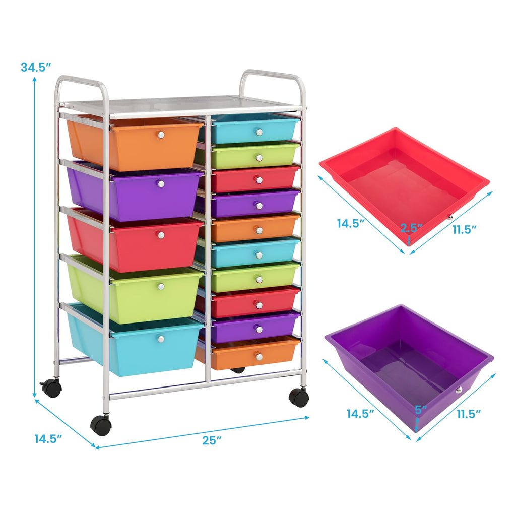 15 Drawer Rolling Storage Cart F6721