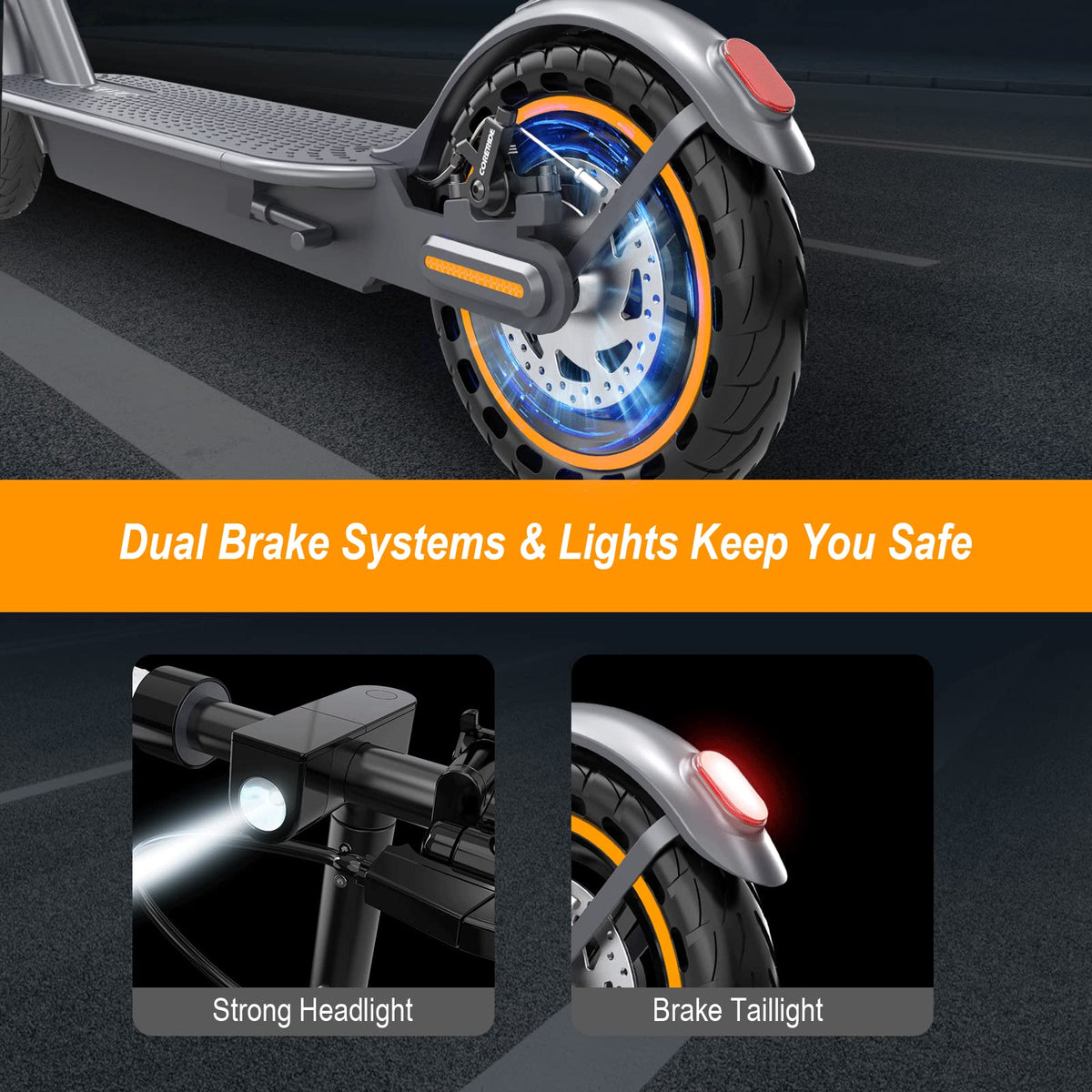 Folding Electric Scooter with Dual Brakes System D6852