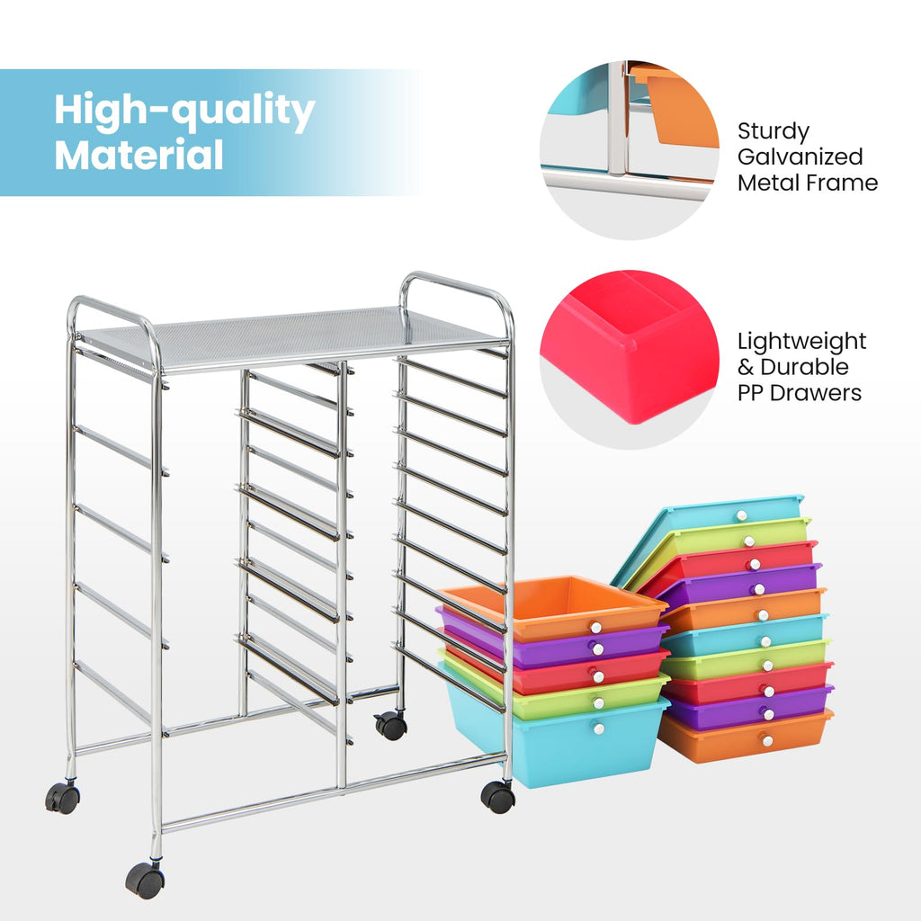 15 Drawer Rolling Storage Cart F6721