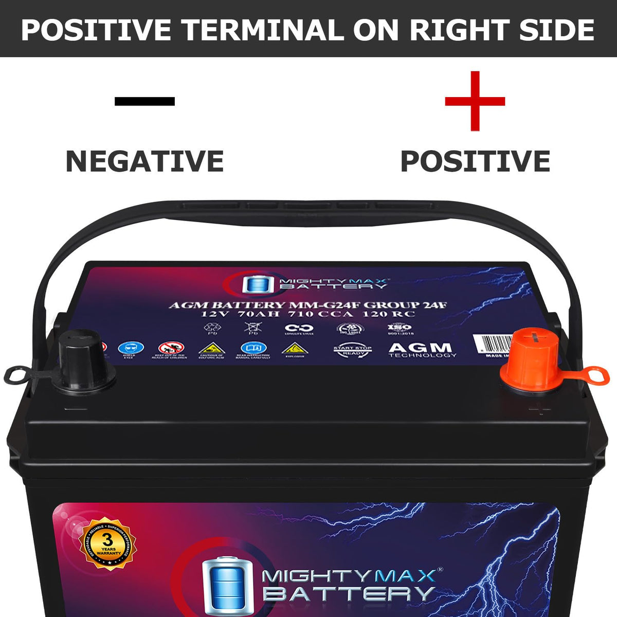 12V 70Ah AGM Replacement Battery E9395