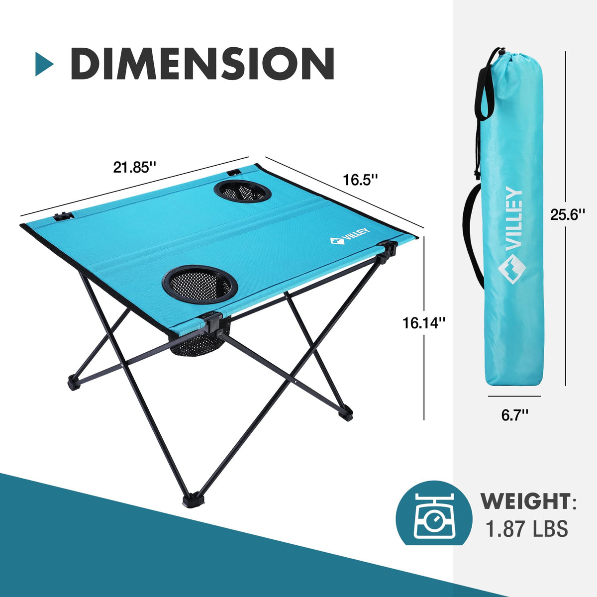 Folding Camping Table with 2 Cup Holders C786422