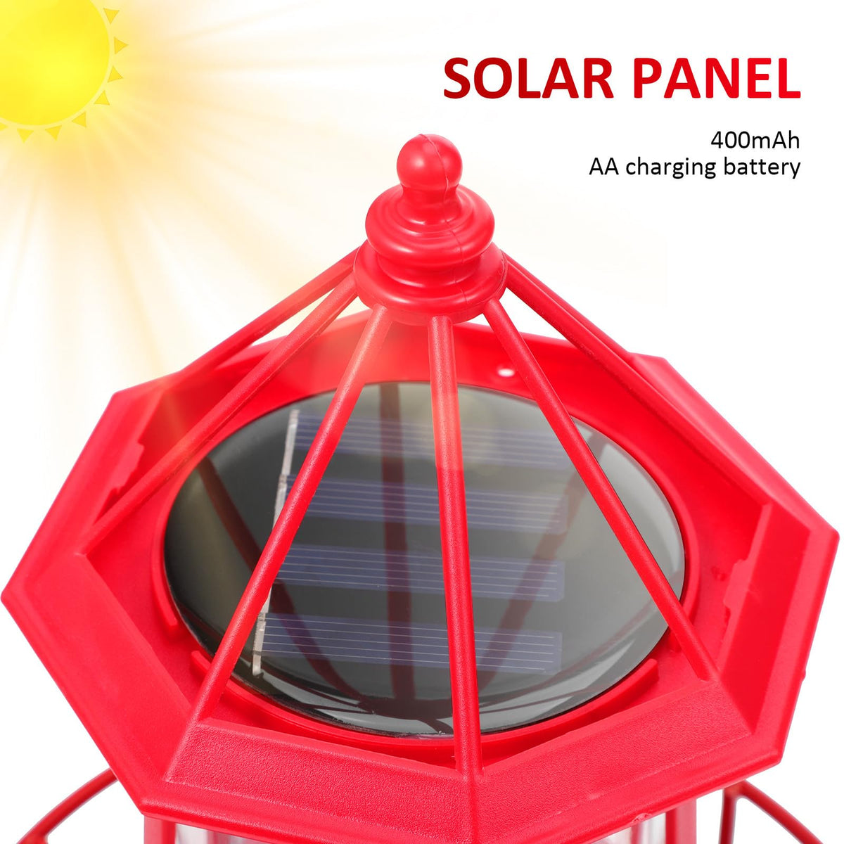 Solar Powered Lighthouse Statue Light N187