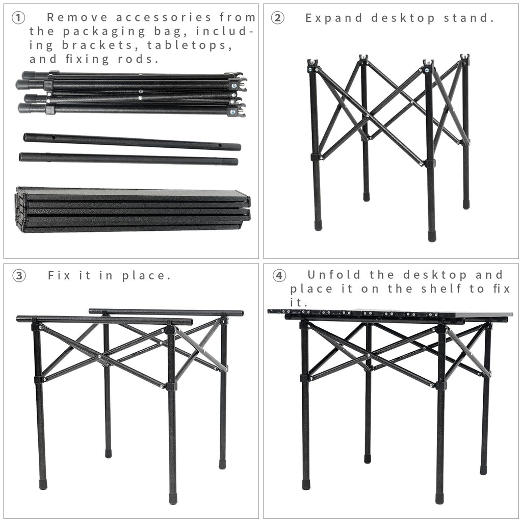 Portable Aluminum Folding Camping Table with Carry Bag C727694