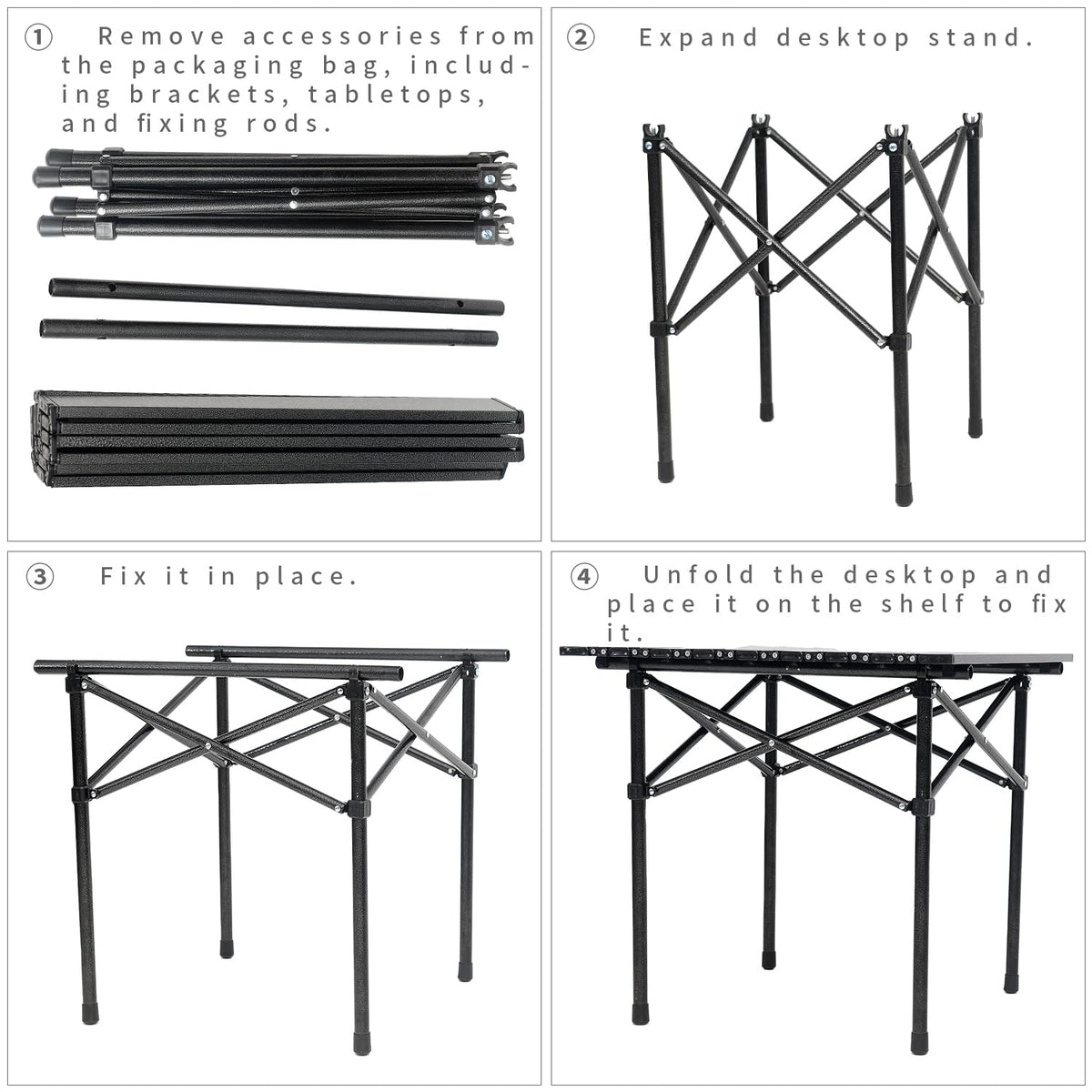 Portable Aluminum Folding Camping Table with Carry Bag C727694