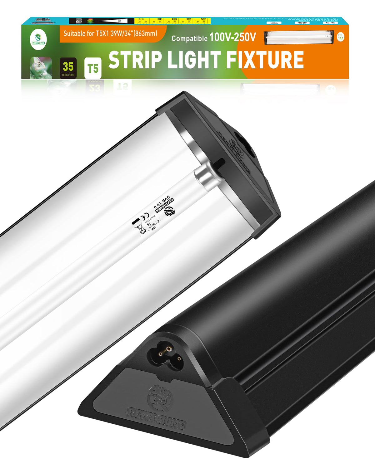 39W UVA UVB Reptile Light Combo Kit with UVB 10.0 Fluorescent Tube O25076