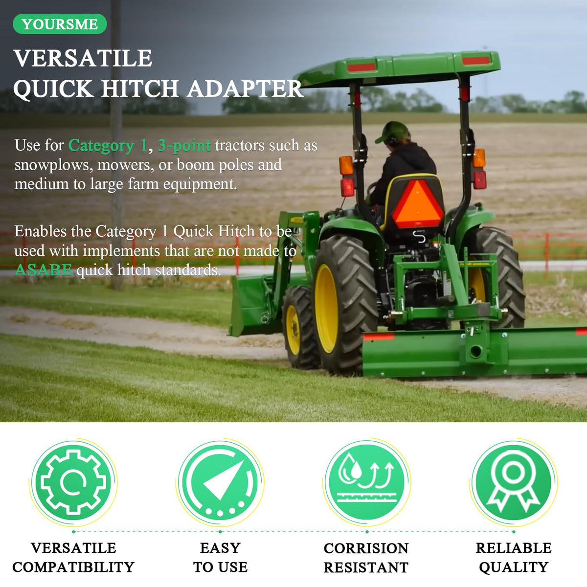 Quick Hitch Adapter with Adapter Sleeve Category 1 X601