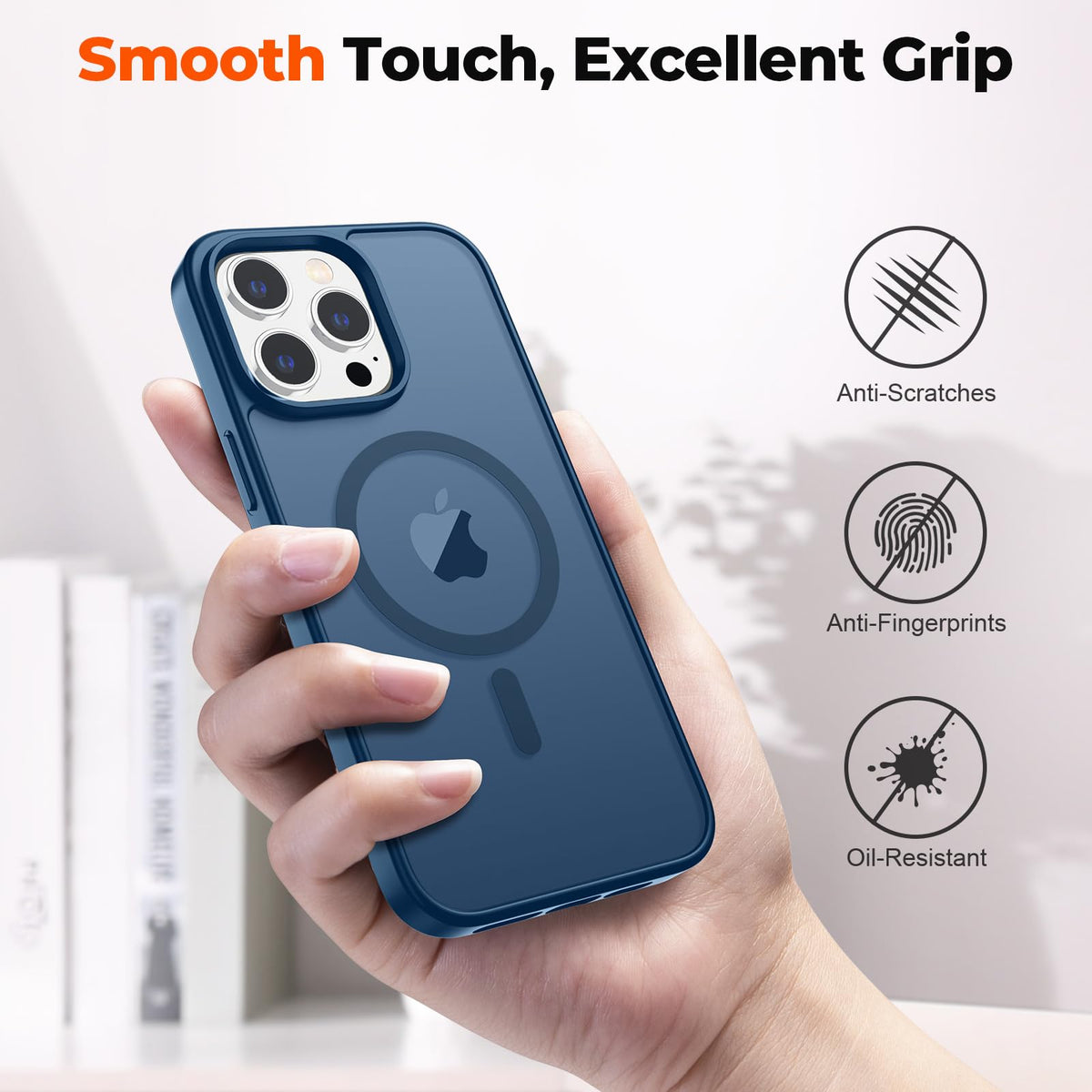 Magnetic iPhone 13 Pro Max Case Dark Blue Z398534