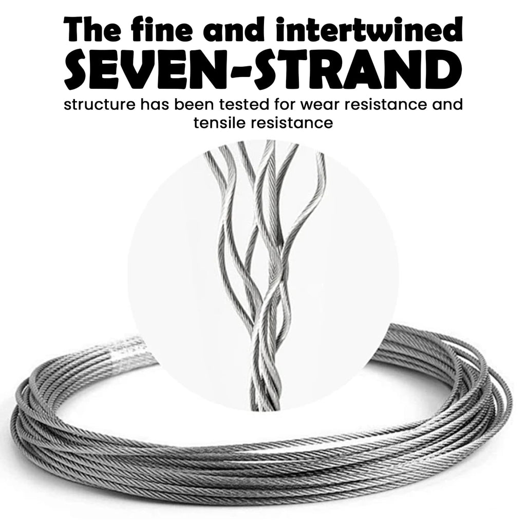 1/8 inch Stainless Steel Wire Rope Kit, 33ft R77109