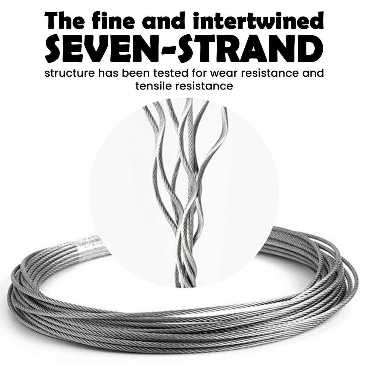 1/8 inch Stainless Steel Wire Rope Kit, 33ft R77109