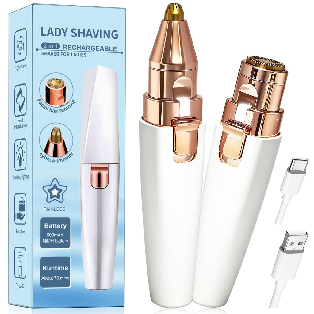 2-in-1 Electric Facial Hair Removal for Women G577382