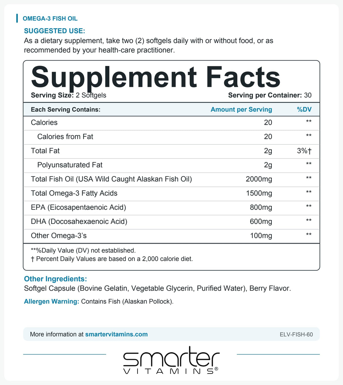 Omega-3 Fish Oil 300 Softgels L375253