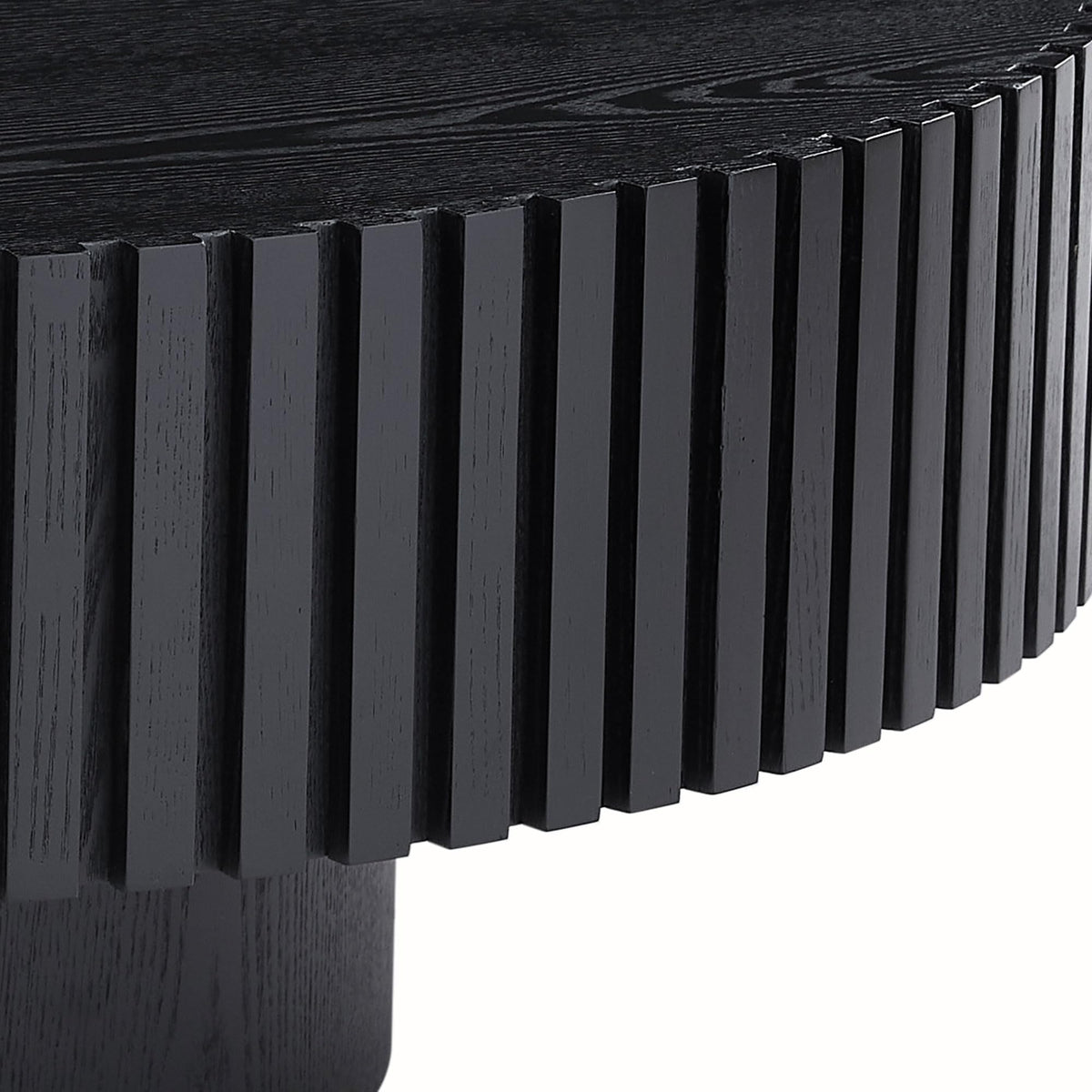 Black Round Coffee Table with Base L352