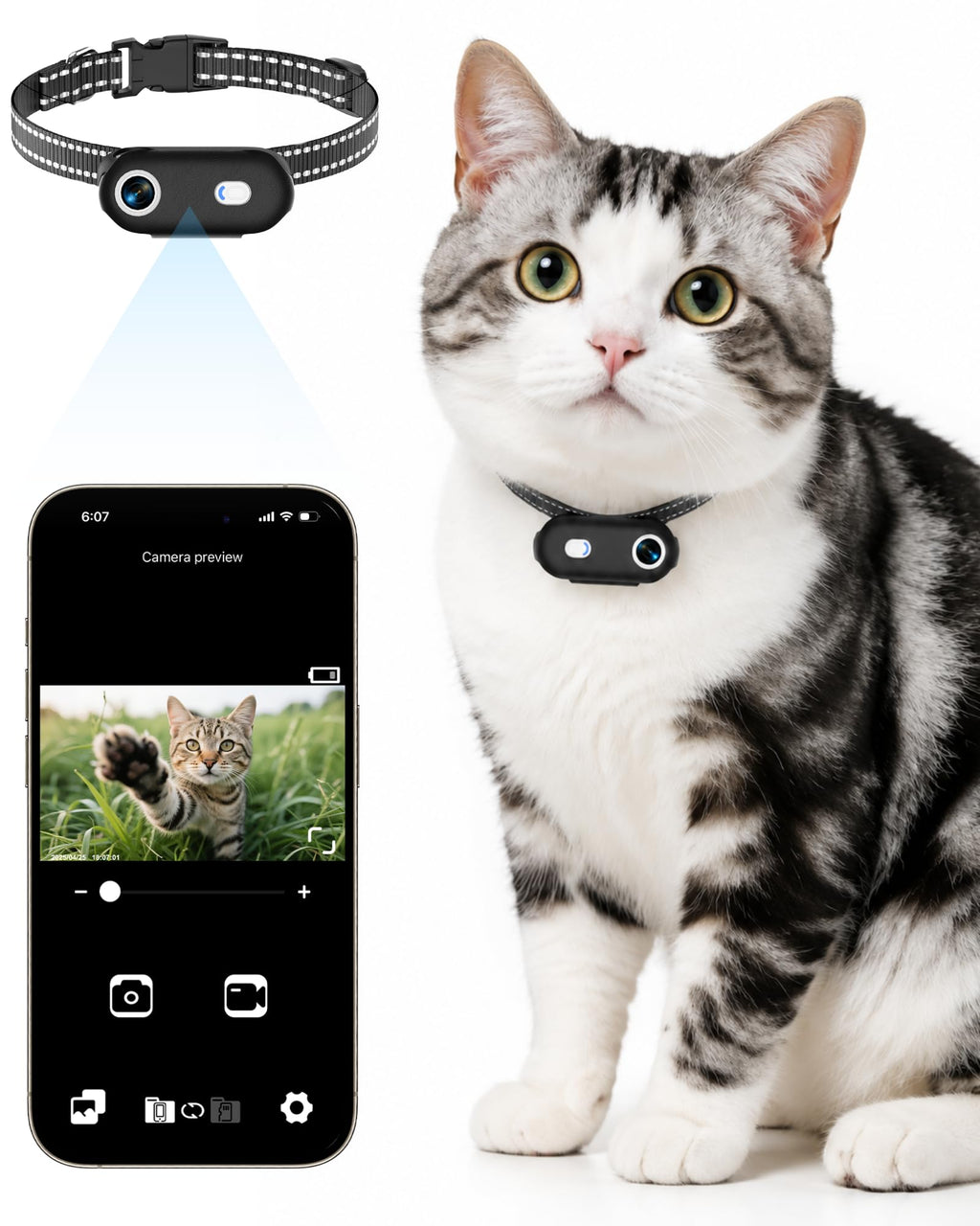 Cat Camera Collar with Phone App U354
