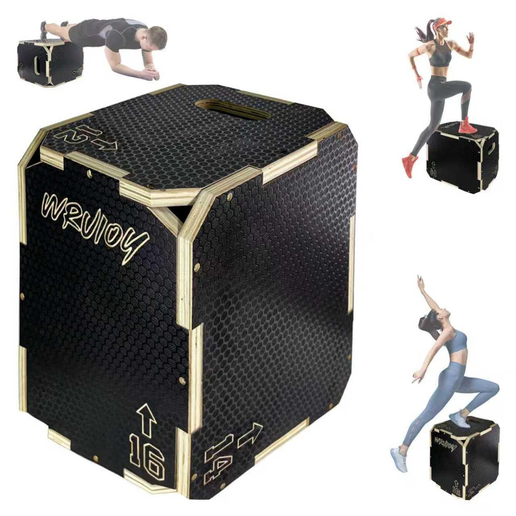 3 in 1 Non-Slip Wooden Plyometric Jump Box B9267