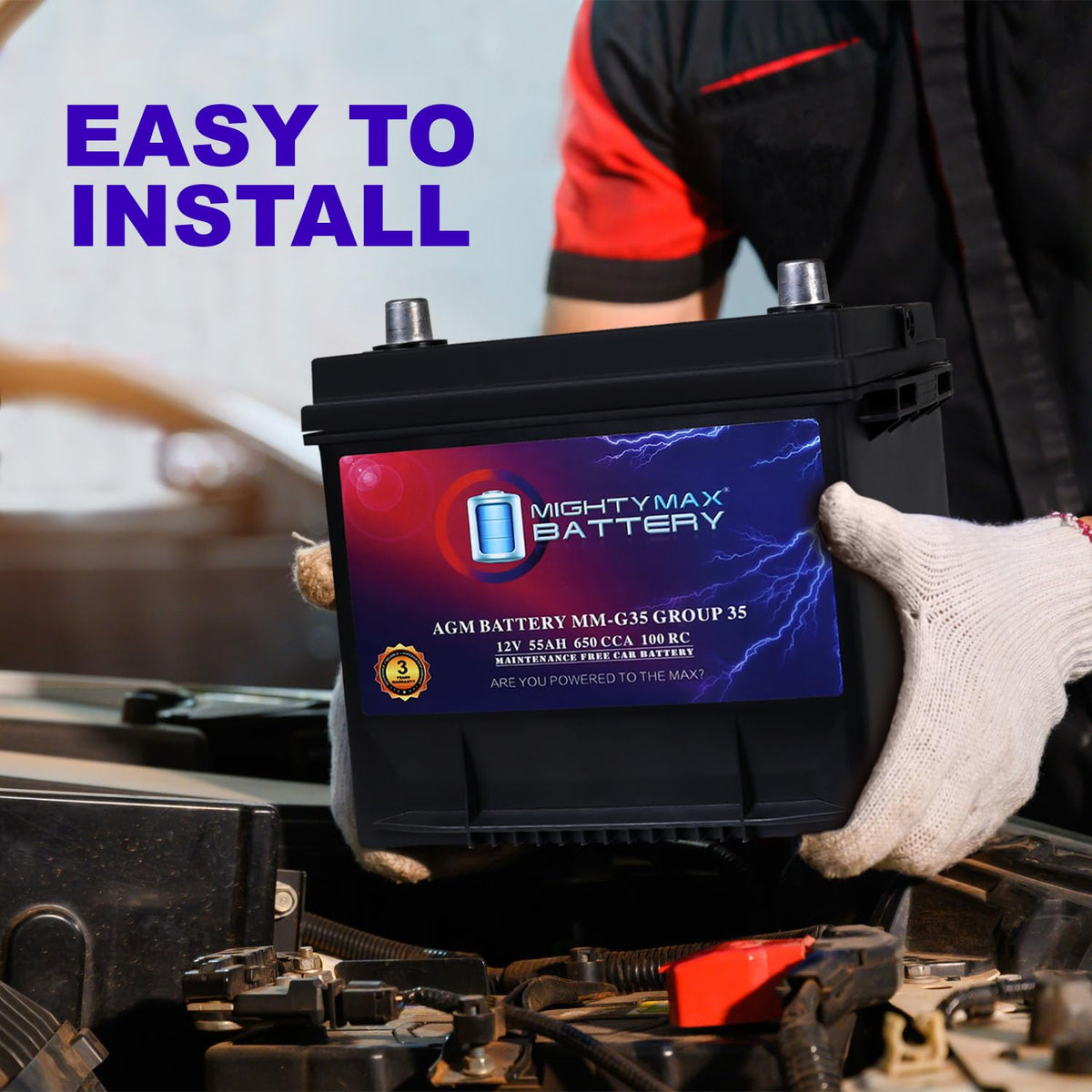 12V 55Ah AGM Replacement Battery M514