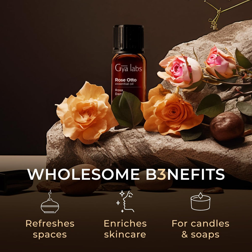 Jasmine and Rose Essential Oils Set 4 Fl Oz Q271
