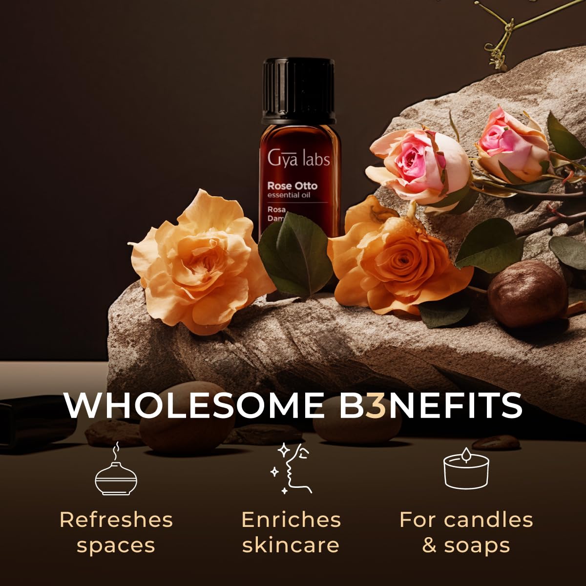 Jasmine and Rose Essential Oils Set 4 Fl Oz Q271