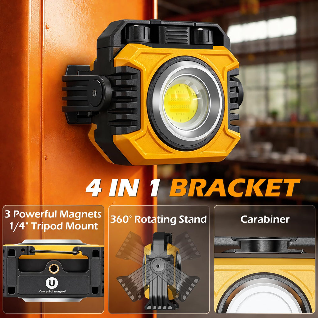 2-Pack 2400LM Magnetic Rechargeable Work Light O3358