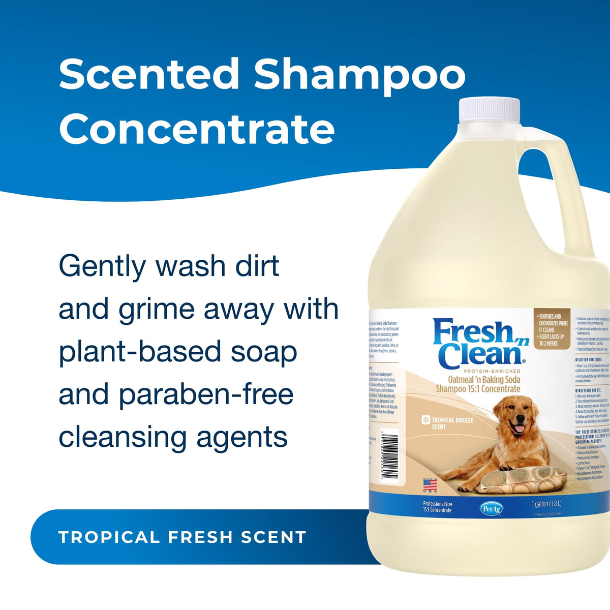 Oatmeal Baking Soda Shampoo Tropical Fresh Scent 1 Gallon T81474