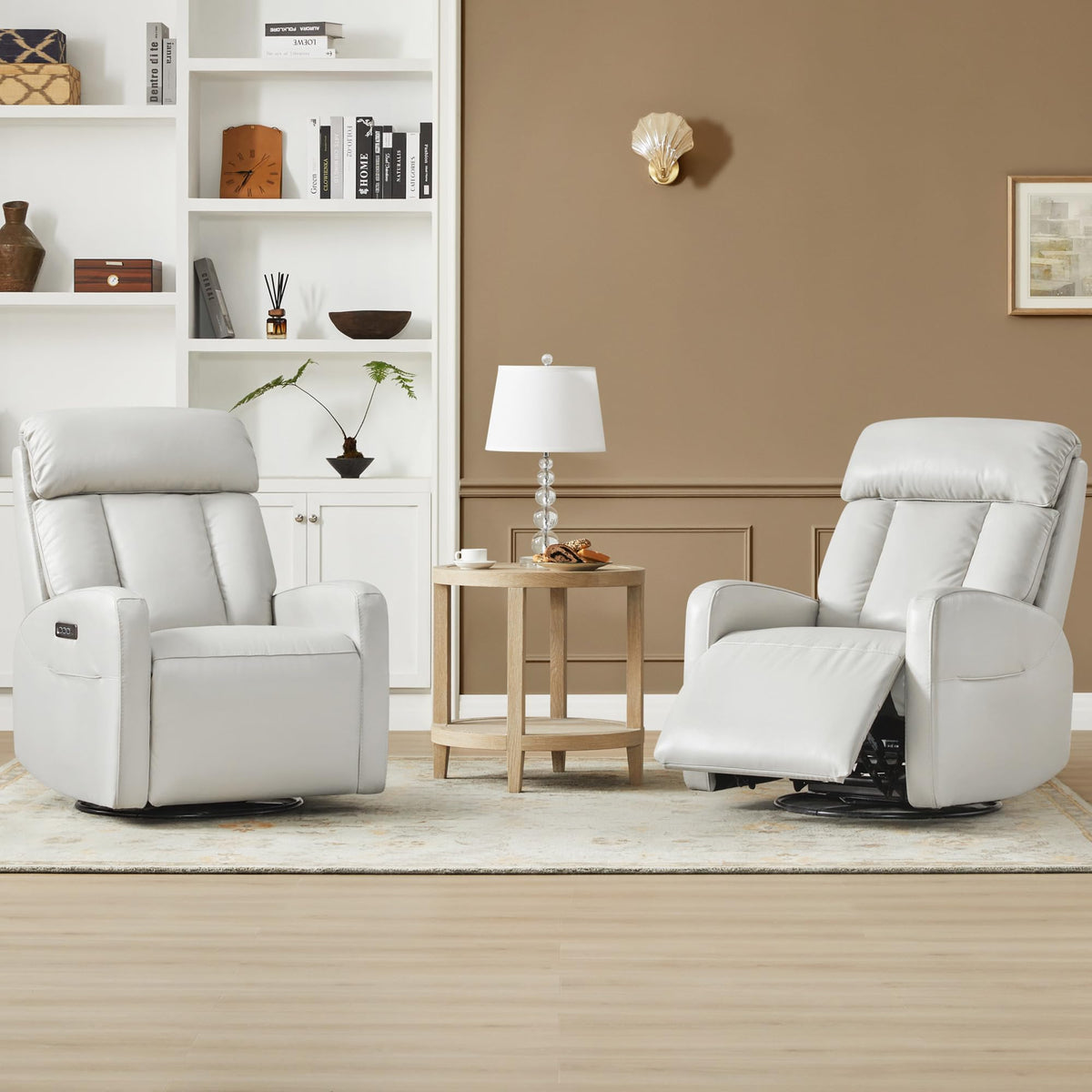 Genuine Leather Power Recliner Chair S867